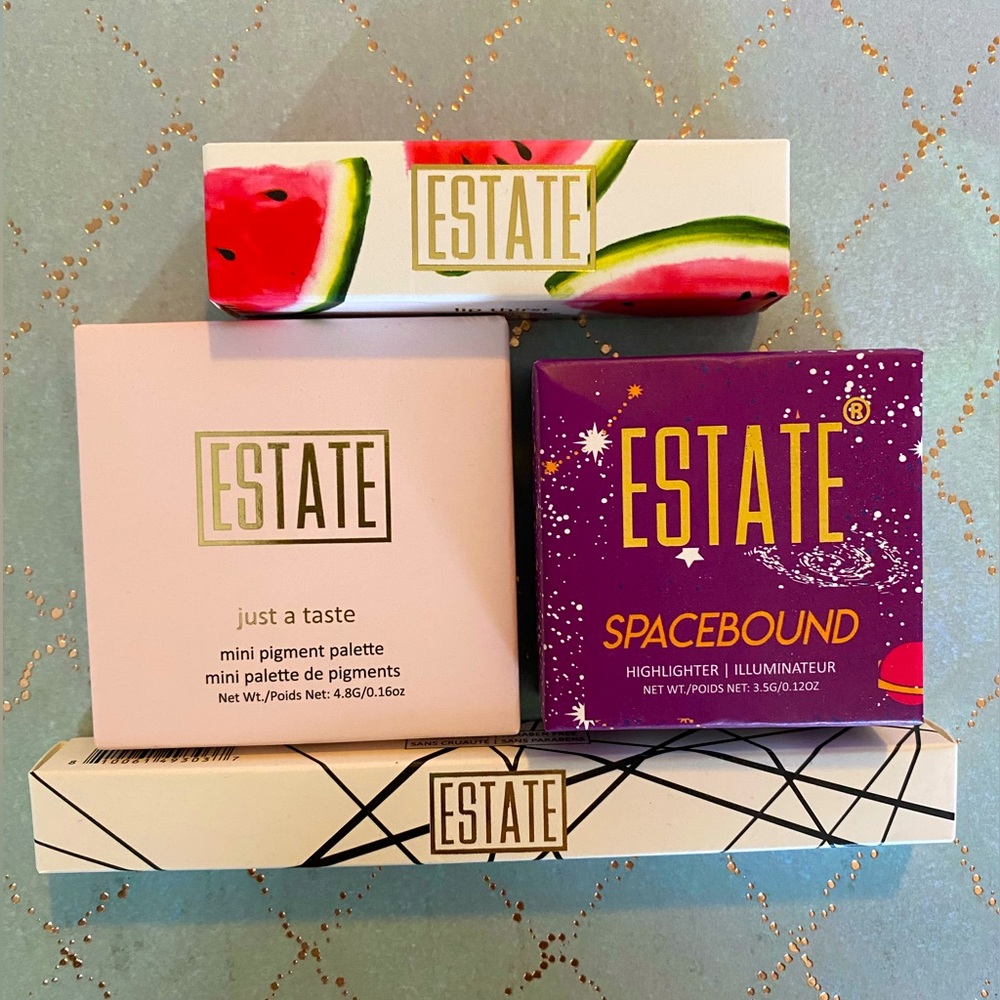 Estate Makeup Bundle - Pigment Palette - Highlighter - Eyeliner - Lip Colour